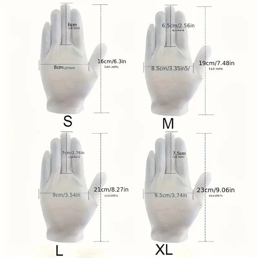 white basic glove