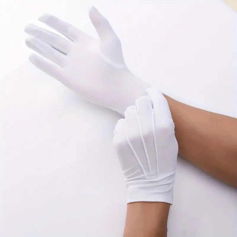 White gloves stiches