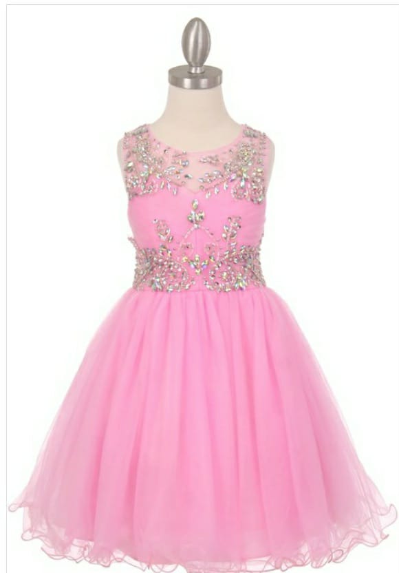 Girls Light Pink Special Occasion Dress