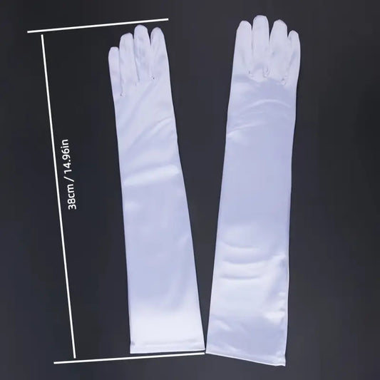 white long gloves