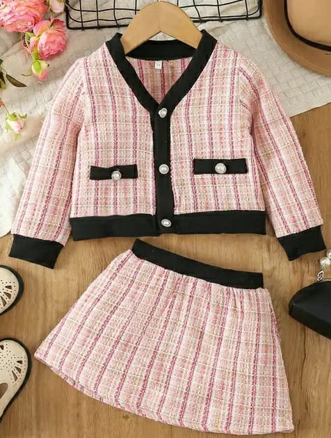 2 pcs set  girl jacket and skirt