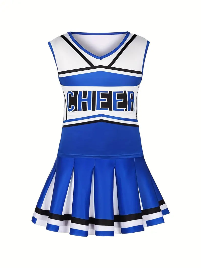 2 pcs set cheerleader's blue/white