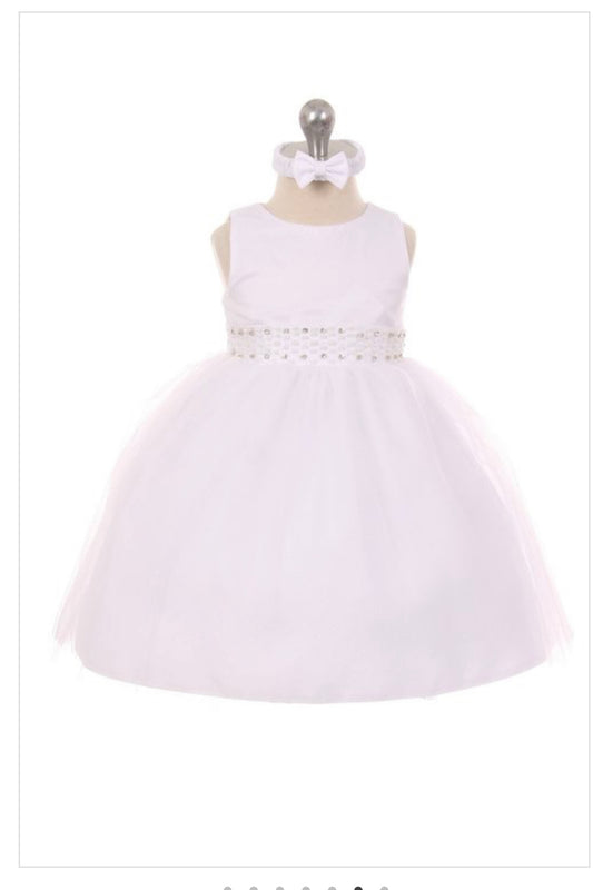 Infant Girls White Special Occasion Dress