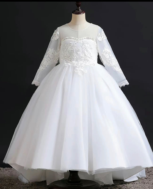 Girls White Communion Dress